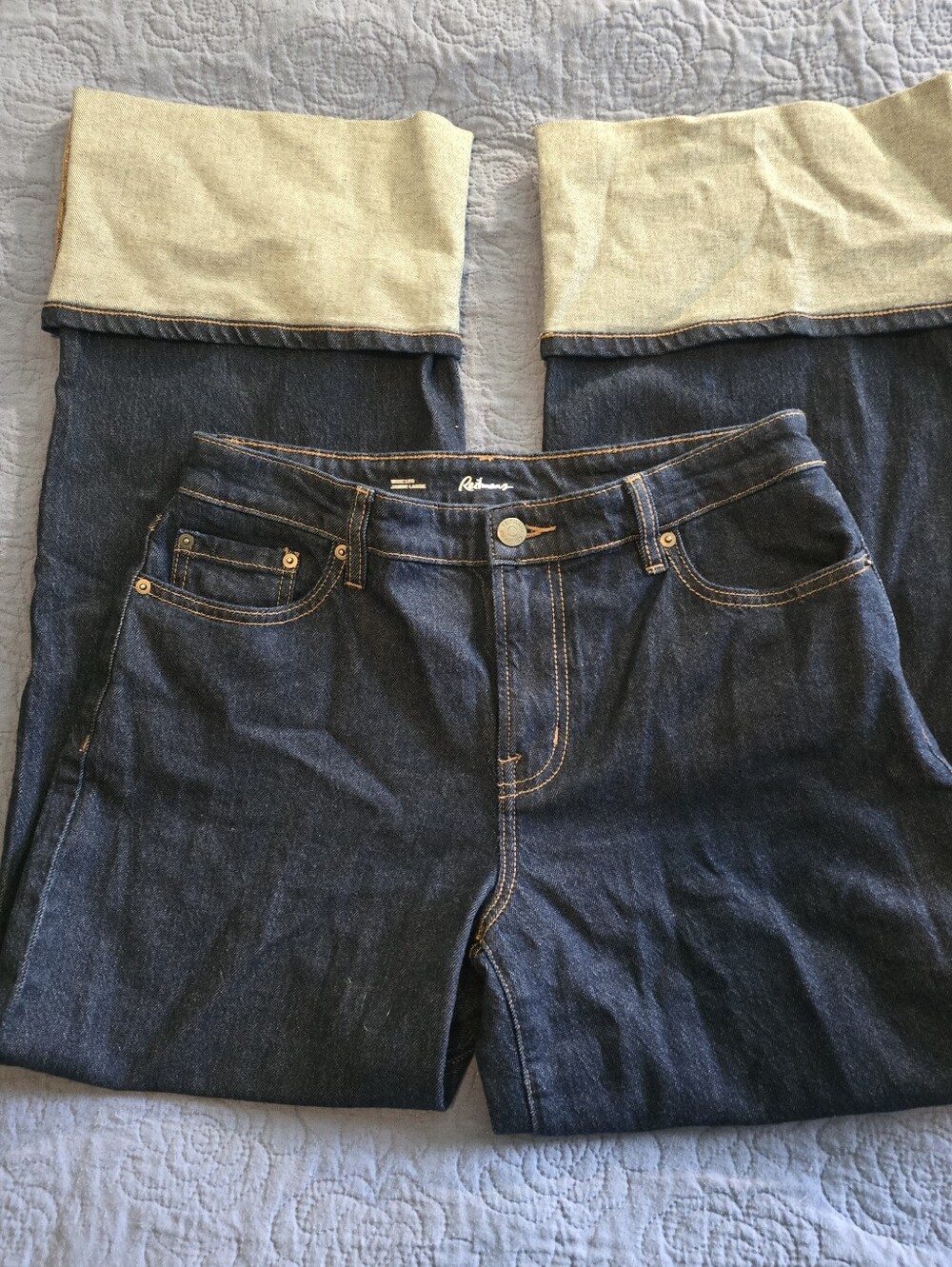 Women's Reitmans large cuff wide-leg jeans